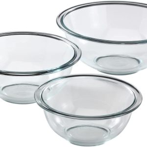 3-Piece Glass Mixing Bowl Set